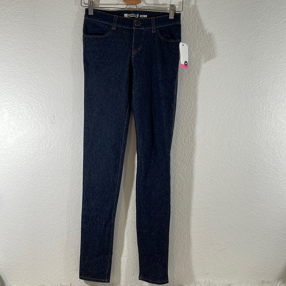 ROXY Super Skinny Denim Jeans Front & Back Pockets New Size 0